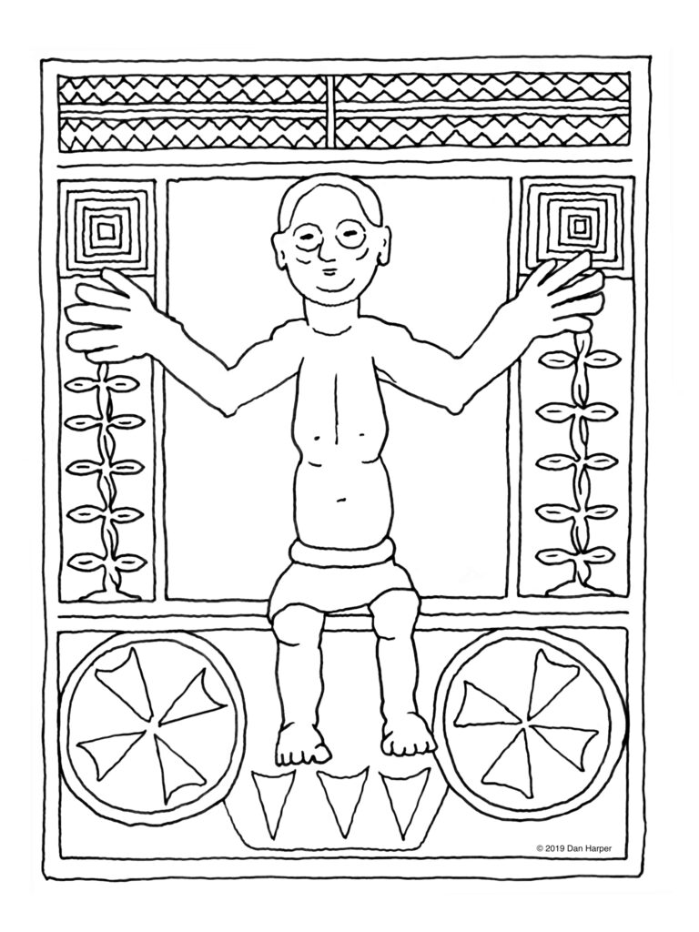 Drawing of a deity