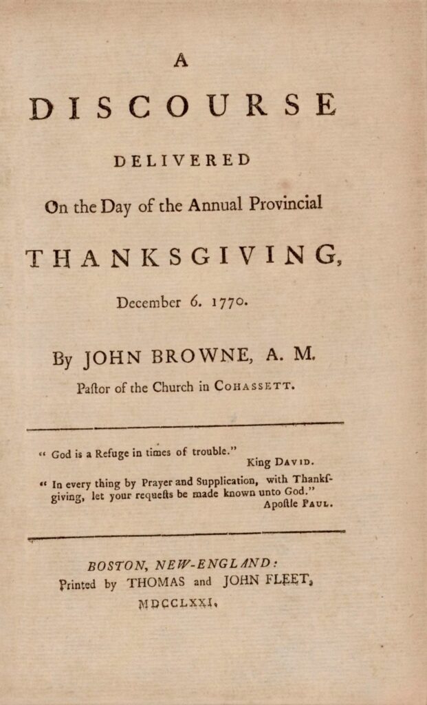 Facsimile of title page of Browne's printed sermon