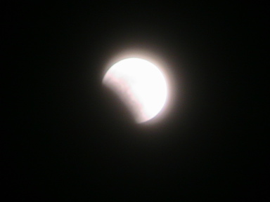 Beginning of lunar eclipse