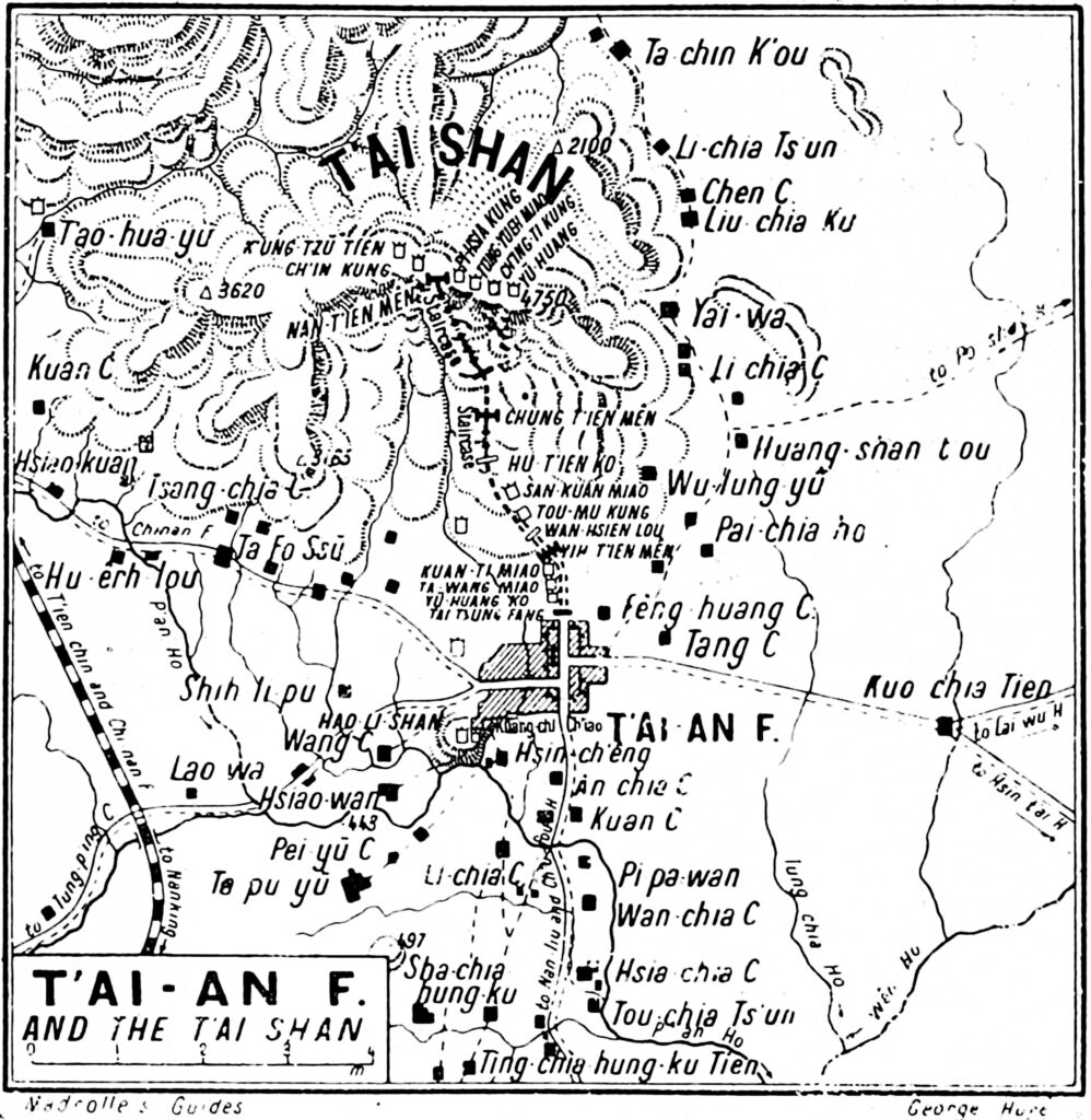 Map of Tai Shan Mountain.