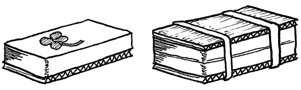 Sketch of the flower press described in the text